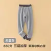 Pantalones Térmicos para Niños Clase a Nuevo Modelo de Invierno Pantalones Térmicos Interiores Engrosados de Tres Capas para Niños Leggings Cálidos con Forro de Felpa para Niñas