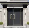 Puertas de Aleación de Aluminio de Apertura Simple y Doble Acero Inoxidable Estilo Chino Nuevo Puerta de Patio Villa Puerta de Entrada Casa de Campo Grande Construida por Uno Mismo Puerta de Jardín