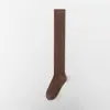 Calcetines Zhuji Otoño e Invierno Color Sólido Nuevos Calcetines Hasta la Rodilla para Mujer Delgados Verticales Combinan con Todo Calcetines para Piernas Pequeñas Calcetines Largos de Algodón Puro