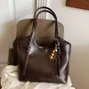 Cross2026 Outono Inverno Nova Bolsa de Ombro Único Feminina de Luxo Retrô Textura Popular Versátil Bolsa Tote de Grande Capacidade