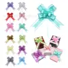 Transfronterizo Grande 50 Hilo de Nieve Lazo Flor de Mano Color Sólido Liso Elegante Decoración de Coche de Boda Empaque de Regalo de Navidad Flor