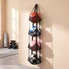Bolsa colgante de almacenamiento de pelotas para montaje en pared para uso doméstico, estante multicapa para fútbol detrás de la puerta, organizador de juguetes