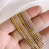 Nuevos Accesorios de Uñas Estilo Japonés Cadena Plana Fina Pequeña Dorada y Plateada Cadena de Perlas de Acero Cadena Metálica Tridimensional Accesorios Versátiles para Uñas