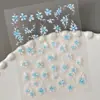 Pegatinas para Uñas con Flores de Polvo Degradado Transfronterizas, Mariposas 3D Rosa Púrpura Flor Pequeña Mariposa Pegatinas para Uñas DIY Estilo SL