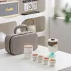 Juego de Té Pequeño para Viaje, Set Pequeño para Uso al Aire Libre, Tetera y Taza Portátil Personal, Taza Portátil de Cerámica de Preparación Rápida