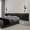 Luminária de parede para sala de estar transfronteiriça de cabeceira de quarto de fundo de parede varanda escada corredor ferro espiral moderno minimalista