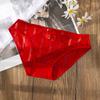 Ropa interior de rayas de seda de hielo para mujer Ikoro Parte inferior de algodón puro Lazo de encaje Cintura baja Calzones de fábrica para mujer