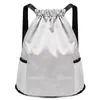Mochila con Cordón Resistente al Agua, Bolsa con Cordón de Baloncesto, Logo Personalizable, Bolsillos Laterales, Gran Capacidad, Bolsa para Eventos y Entrenamiento