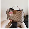 Bolso de Mujer Estampado Transfronterizo 2025 Bolso de Moda Tendencia para Viajar Bolso de Mujer de Gama Alta Color Contrastante Bolso de Hombro Único Bolso Cruzado Bolso Tote