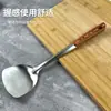 Mango de Falso Madera Lijado de 2 mm Acero Inoxidable Cuchara Espátula Cuchara de Cocina Tienda de Cinco Yuanes Puesto Callejero Fuente de Suministro de Mercancía