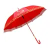 Guarda-chuva vermelho vivo de cabo longo guarda-chuva de publicidade estampado com logotipo guarda-chuva para sol e chuva guarda-chuva automático cor sólida guarda-chuva de presente estampado com palavras