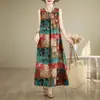 Nuevo vestido largo sin mangas de estilo resort costero con fruncido en la cintura para mujer, talla grande, adelgazante, para mujeres de talla grande, vestido largo con tiras para la playa
