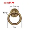 Manija de Tirador Redonda Estilo Antiguo Chino de Cobre Puro Anillo de Tirador de Cobre Manija de Agujero Único para Cajón Puerta de Armario Manija Retro de Latón para Armario