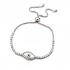 Pulseira olho de concha cravejada com zircônia, toque de luxo leve de nicho de alta qualidade, personalizada, moderna, simples, joias versáteis para atacado