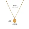 Collar con colgante de cruz en forma de corazón para mujer, acero inoxidable chapado en oro de 18 quilates, collar accesorio de alta gama, cadena para la clavícula transfronteriza europea y americana