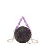 Bolso Esférico de Nicho para Mujer 2025 Exportación Transfronteriza Bolso de Mano Redondo para la Noche Bolso Cruzado de Hombro Simple de Alta Gama con Cadena