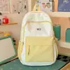 Mochila Leve de Viagem Simples da Moda Estilo Ins Japonês Bolsa Escolar Fresca Doce para Meninas Mochila Fofa para Alunos do Ensino Médio
