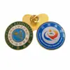 Bottons de esmalte metálico feitos sob encomenda a partir do seu design, moedas comemorativas, pinos, crachás, crachás de trabalho, medalhas, emblemas de turma, distintivos comemorativos