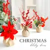 Adornos de lino para Navidad Adornos de escena navideña europea Decoraciones de árbol de Navidad con frutos rojos En stock