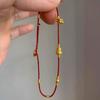 Novo Bracelete de Lótus Borboleta Tecido à Mão Estilo Chinês, Bracelete de Gato Osmanthus, Popular no Xiaohongshu, Presente de Dia das Mães