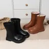 Botas de media caña estilo coreano para niña 2026 Otoño/Invierno Botas Martin retro para niños Botas individuales para niños mayores Confortables Talladas
