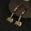 Chaveiro de Torneira de Latão Retrô Mais Vendido Cordão de Chave Trançado à Mão Pingente de Chave de Carro Original