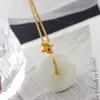 Nafoge Joyería de Plata al por Mayor Étnica Antigua Colgante de Plata de Ley 925 con Jade Natural Hetian Fuyu Colgante de Oro Antiguo