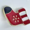 Broche de serie navideña transfronteriza lindo caricatura personalizada regalo insignia metálica broche de goteo accesorios en stock