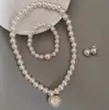 Novo europeu e americano liga amor crianças colar pérola colar pulseira amor estrelas contas coloridas joias conjunto