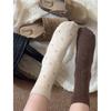 Meias Florais Suaves de Outono Estilo Miu Meias Femininas Meias de Algodão Meias Casuais Preguiçosas Sem Costura Combinadas com Sapatos Birkenstock Meias Largas
