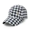 Gorra de Béisbol Transfronteriza para Mujer, Cuadros con Logo m, Gorra de Visera a la Moda, Sombrero Casual para Exteriores con Protección Solar, Sombrero de Moda, Dropshipping