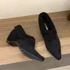 Zapatos de invierno grises sin cordones con plataforma para mujer 2026, cálidos, de punta, con escote profundo, forro de felpa, zapatos de una sola pieza, zapatos de algodón