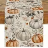 Venta Caliente Transfronteriza Camino de Mesa de Calabaza de Otoño Impresión de Alta Definición Hoja de Arce Piña Decoración de Festival Camino de Mesa Atmósfera del Hogar En Stock