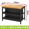 Mesa Isla de Cocina Abierta con Estación de Cocina Separada Móvil y Mesa de Bar, Aparador Integrado de Madera Maciza para Uso Doméstico