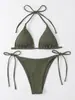 2026 Europeu Novo Sexy Três Peças Costela Fina Separado Maiô Biquíni bikini Transfronteiriço AliExpress