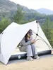 Colchão Inflável para Acampamento ao Ar Livre, Espessado e Resistente a Furos, Cama de Acampamento Portátil, Lençol de Cama Inflável para Acampamento ao Ar Livre, Individual ou Duplo