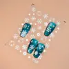 Redanco5D Repujado Popular Pegatinas para Uñas Serie Copo de Nieve Navideño Calcomanías Tridimensionales para Uñas He1321
