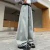 Calça Moletom Spliced de Outono para Meninas 2025 Nova Calça Larga Curva Infantil para Crianças Maiores Calça Longa Primavera e Outono Tendência