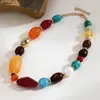 Collar de Acrílico de Colores Dopamina Transfronterizo Europeo y Americano, Cadena para Clavícula de Lujo Ligero de Nicho, Joyería de Estilo Festivo al por Mayor