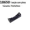 Caixa de bateria de plugue de bateria de lítio 18650 3,7 V com suporte de bateria tipo pino 1/2/3/4 PCB