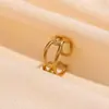 Anel de aço titânio ajustável moda pressão de óleo anel de aço inoxidável feminino anel não desbota transfronteiriço em estoque pulseira