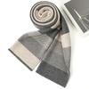 Bufanda de moda para hombre, estilo empresarial, otoño e invierno, nueva bufanda a rayas, bufanda cálida y gruesa de lana de comercio exterior