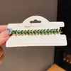 Pulsera de Resina de Zirconio con Espiga de Trigo Empalmada Moda Retro Personalidad Pulsera de Moda Lujo Ligero Joyería de Alto Temperamento para Mujeres