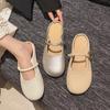 Meias-pantufas Fechadas com Solado Macio para Mulheres, Novidade Primavera/Verão 2026 Meias-pantufas Planas Retro de Calçar para Gestantes