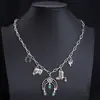 Collar de Turquesa Estilo Étnico Transfronterizo Europeo y Americano, Cadena para Clavícula de Mujer Moderna y Única, Joyería de Moda