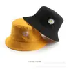 Chapéu de Pescador Margarida Pequena para Homens e Mulheres, Chapéu de Casal, Estilo Coreano Rosto Sorridente Chapéu de Sol Japonês, Chapéu em Estoque Pronto do Fabricante com Aba Larga