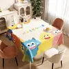 Toalha de mesa Dopamina quadrada, à prova d'água e de óleo, não precisa lavar, novo modelo 2024, capa de mesa quadrada pequena, jogo americano de mesa de jantar com desenho