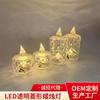 Vela de diamante transparente luz de vela LED vela electrónica pequeña té Cera Barra luz decorativa regalo de cumpleaños vela acrílica