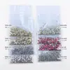 Acessórios para Unhas, Pedras Strass Mistas Embaladas, Pedras Strass de Vidro para Unhas com Fundo Plano, Pedras Strass AB, Adesivos para Unhas, 1440 Peças