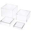 Caja de Exhibición de Joyería Blanca Acrílica, Soporte para Flores, Cubo de Exhibición para Mesa de Pasteles y Postres de Boda